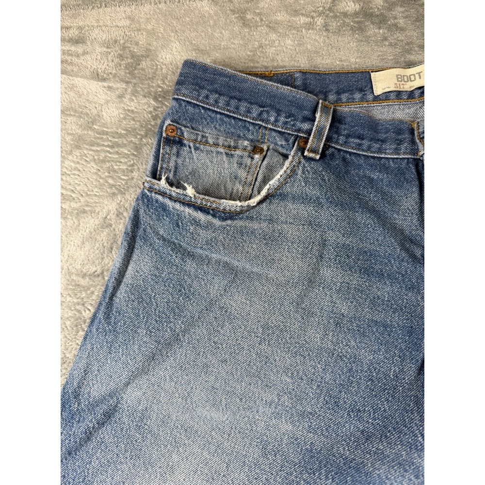 Vtg Levi's 517 USA Boot Cut Jeans 38x29 Distressed Fade - Picture 7 of 16